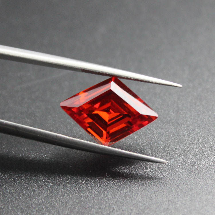 异形菱形钻石橘红锆石欧美明星街时尚裸钻金桔长方其他