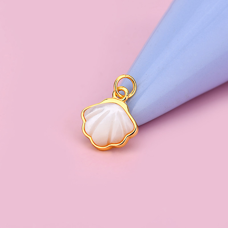 项链贝壳贝母吊坠坠子手链耳饰挂件s925纯银项坠