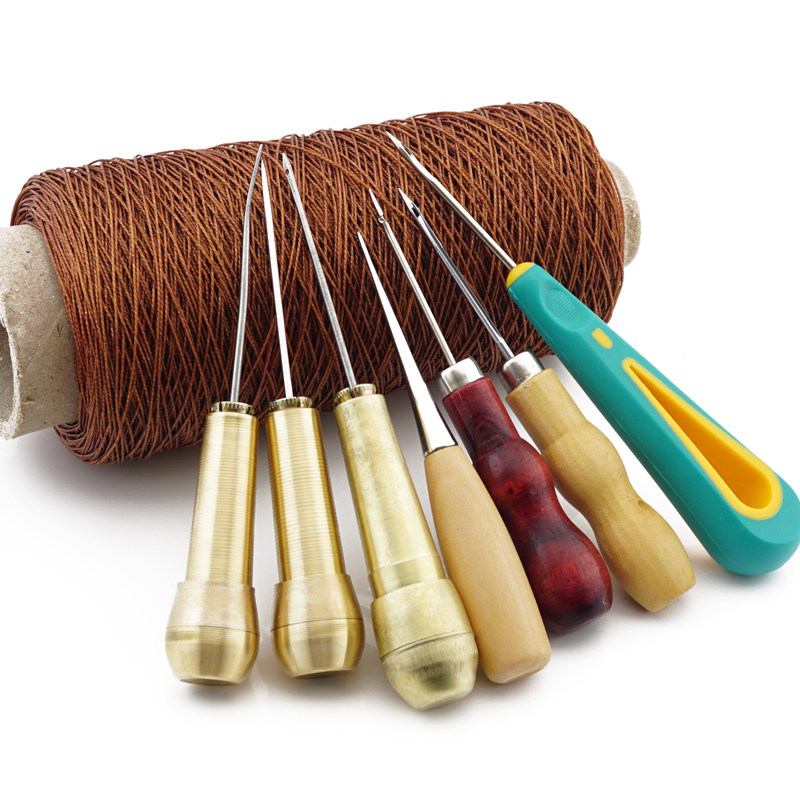 补鞋锥子修纳鞋底上线打孔锥工具套装钢尖头手工缝鞋钩针上鞋针