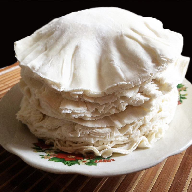 包邮呼市烧麦皮清真手工烧卖皮 稍麦皮1100g左右一份 买2份送45张_包