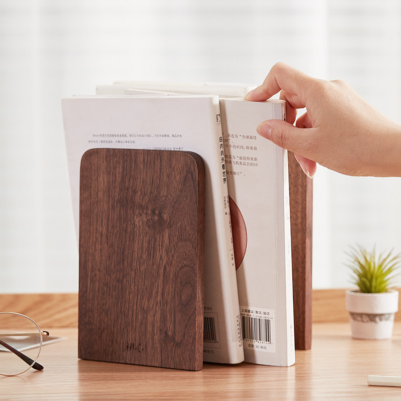 书立木质加厚收纳支架书本桌上桌面学生简约书立