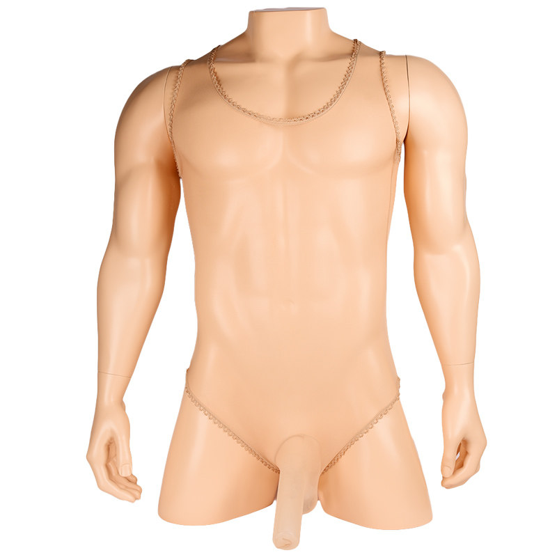 男士游泳衣连身高叉性感连体衣背心丝袜jj象鼻长筒袜