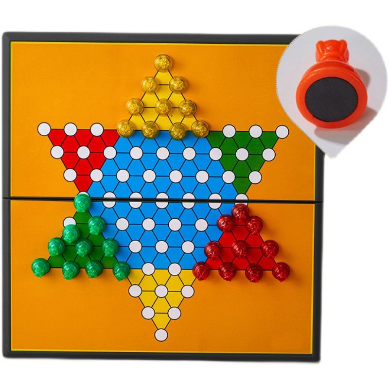 跳棋儿童益智小学生磁性棋盘大号大人便携磁吸跳棋