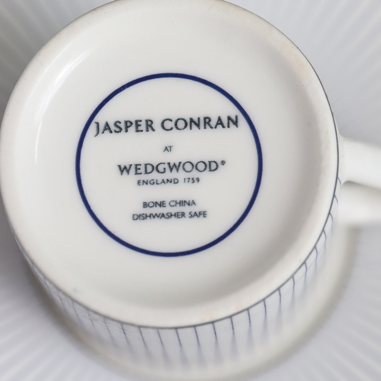 现货英国wedgwoodjasperconran清雅条纹骨瓷浓缩咖啡杯咖啡杯