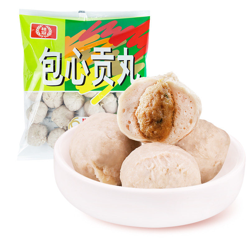 桂冠香菇包心贡丸340克火锅麻辣烫关东煮冒菜烧烤串串新鲜食材