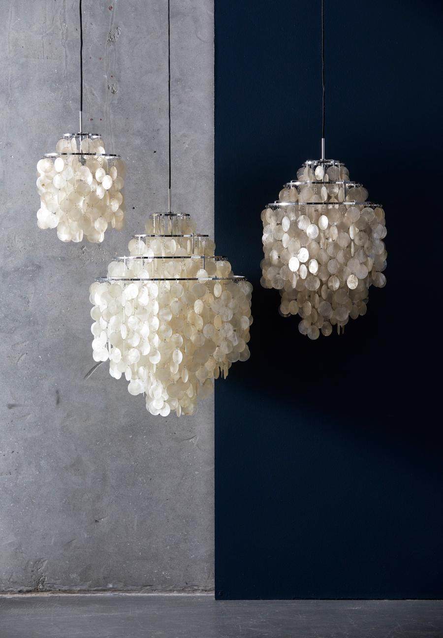 丹麦进口verpanfun0112dm天然珍珠贝母吊灯顶灯客厅吊灯