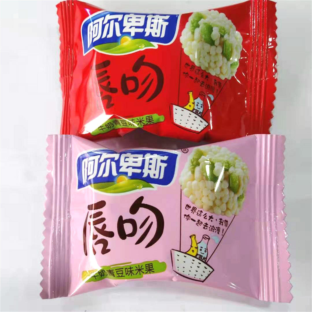 阿尔卑斯新款唇吻牛奶青豆米果婚庆喜宴宴席迎宾膨化食品