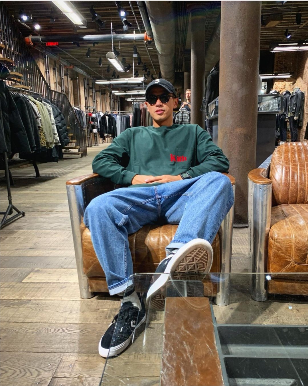 王信凯 日系复古春秋新款男宽松锥口水洗牛仔裤百搭基础休闲长裤