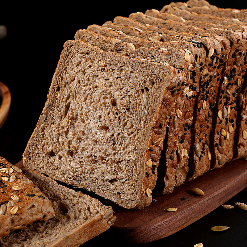 燕麦全麦面包低脂无糖精无油0脱脂粗粮早餐减脂健身餐代餐零食品