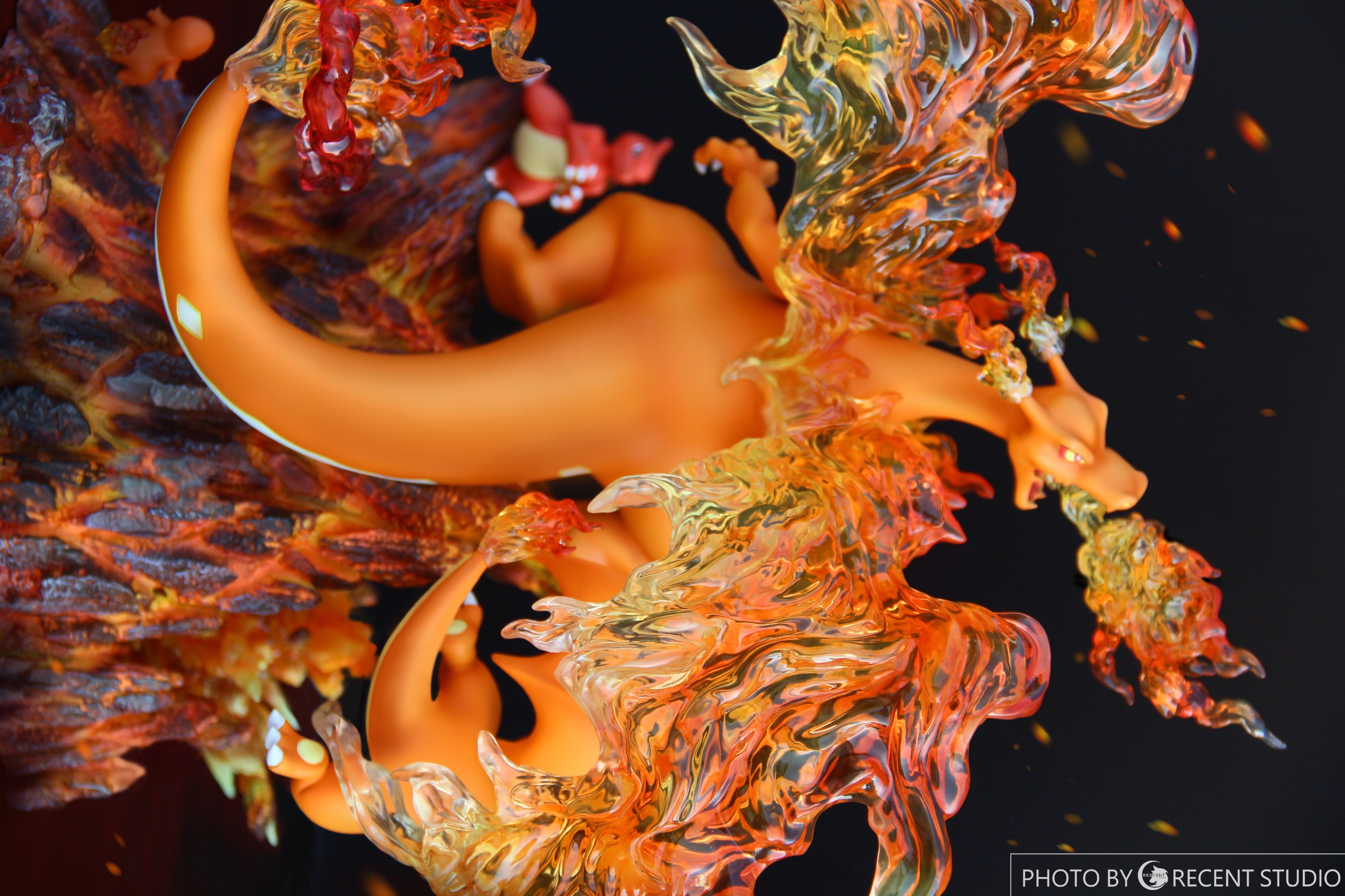 dj新月crescentstudio巨化喷火火龙家族共鸣手办雕像手办