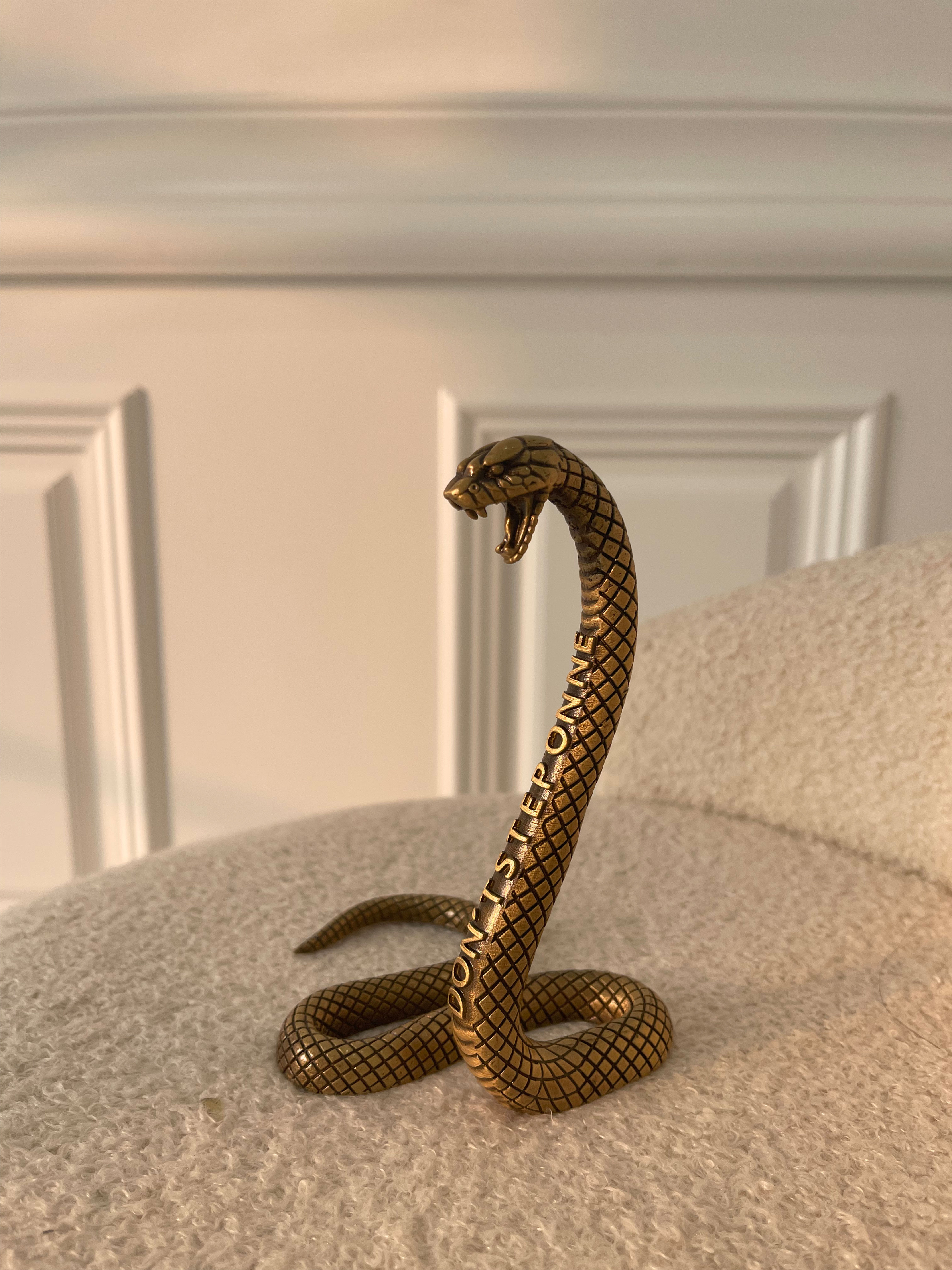 摆件dramadeco黄铜蛇形客厅简约现代门挡纸镇书压摆件