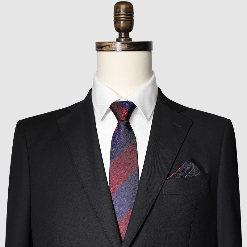 条纹拉得易拉得新郎衬衫西装8cmforever链式打拉领带