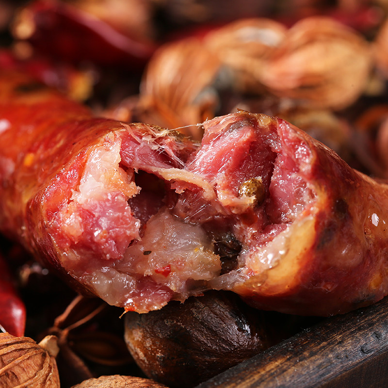 烟熏腊肠正宗熏肠辣肠麻辣乡源自制农家特产香肠