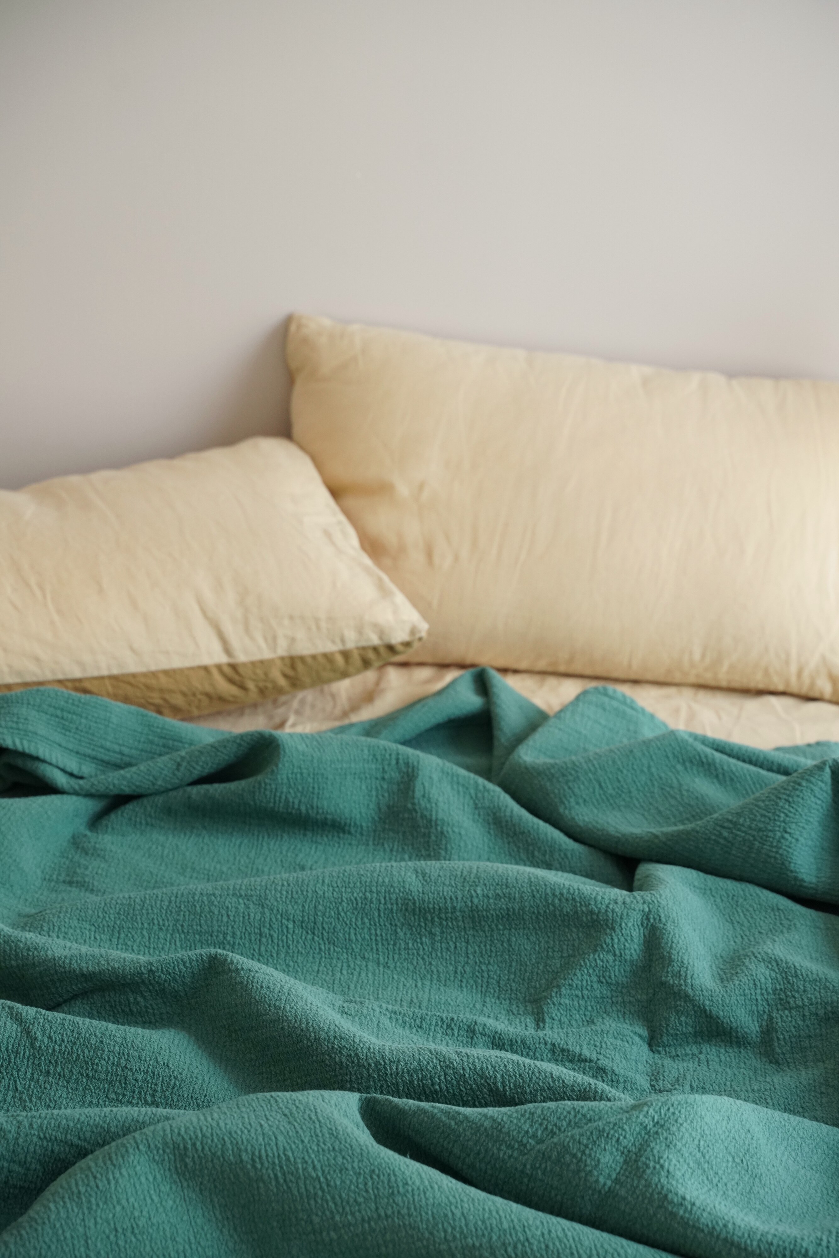 直物人法国进口亚麻盖毯凉席多用床盖手工毛边休闲毯