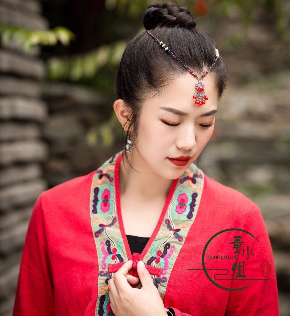 汉服头饰流苏古装额饰抹额古风眉心cos配饰发饰