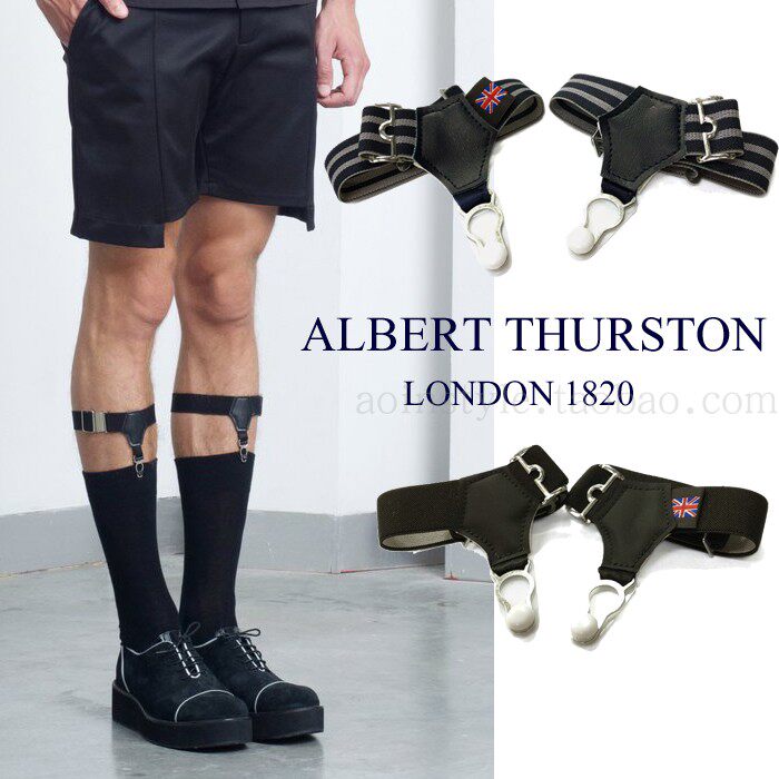 绅士日本直邮调酒师潮男吊袜带英国制造多色腰带