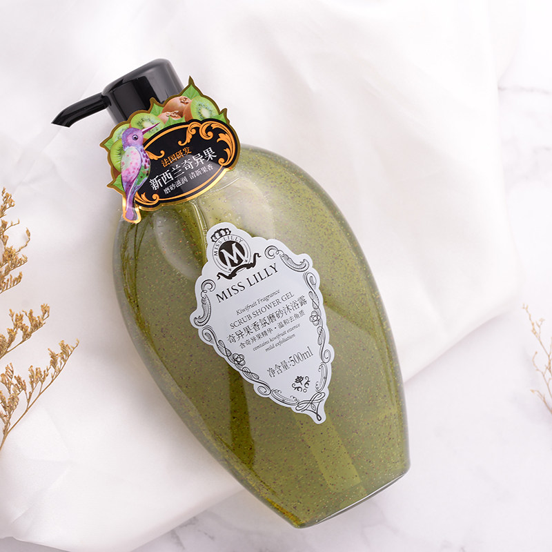 小红书抖音推荐蜜斯莉沐浴露乳液奇异果磨砂温和去角质鸡皮500ml