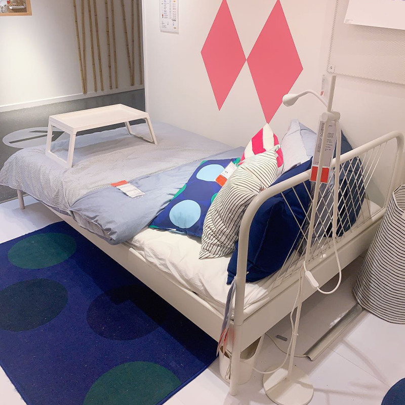 ikea宜家国内代购奈斯顿床架欧式钢架床铁艺床铁床单人床双人床