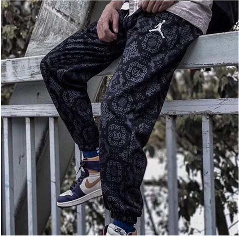 CLOT联名陈冠希EDC同款丝绸中国风暗纹银线刺绣运动裤男女款长裤