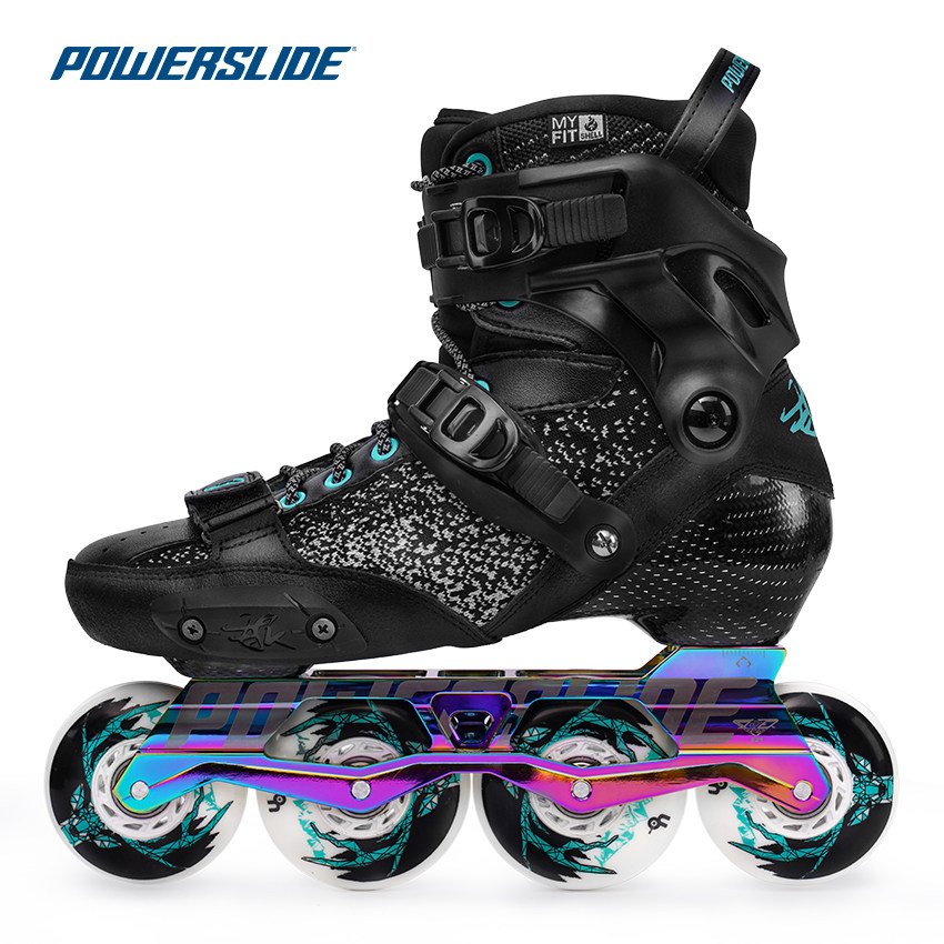 轮滑宝狮莱evopowerslide成人溜冰鞋碳纤花式平花男女直排轮