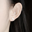 Simple design s925 sterling silver dumb -gerbon brushed puppy earring girl earrings fresh cute cartoon ear jewelry Simple design s925 sterling silver dumb -gerbon brushed puppy earring girl earrings fresh cute cartoon ear jewelry