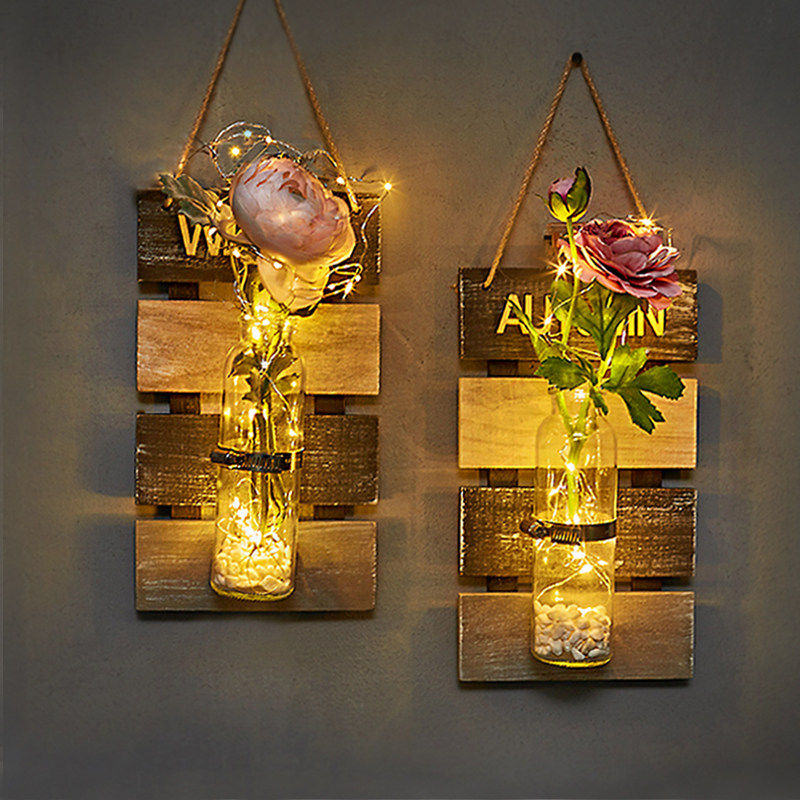 复古工业风房间墙面挂墙装饰品挂件餐厅饭店墙壁墙上绿植创意挂饰