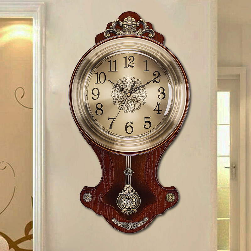 宝丽欧式摇摆时尚挂钟挂表客厅静音音大钟表挂钟