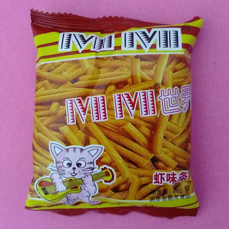 博味mimi世界虾味条20克40包薯片薯条好吃膨化膨化食品