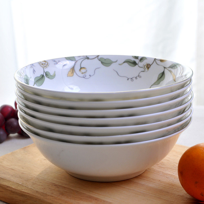 9英寸汤碗中式老式景德镇陶瓷唐山骨瓷大号家用面碗碗