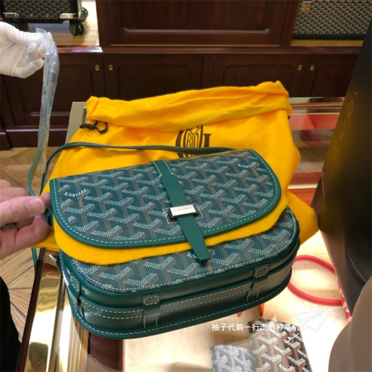 goyard女包黑色小号斜挎包单肩包单肩邮差单扣印花通用款女包