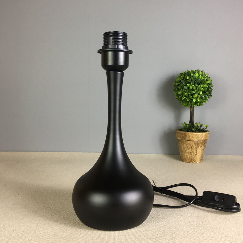 台灯灯座实木黑白白色底座e27灯头客厅卧室装饰台灯