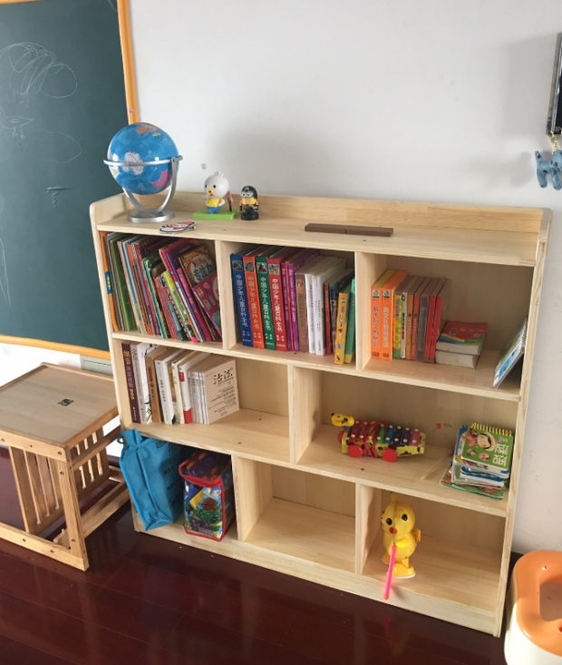 书柜实木学生教室书架儿童置物架定制松木储物柜单个书柜