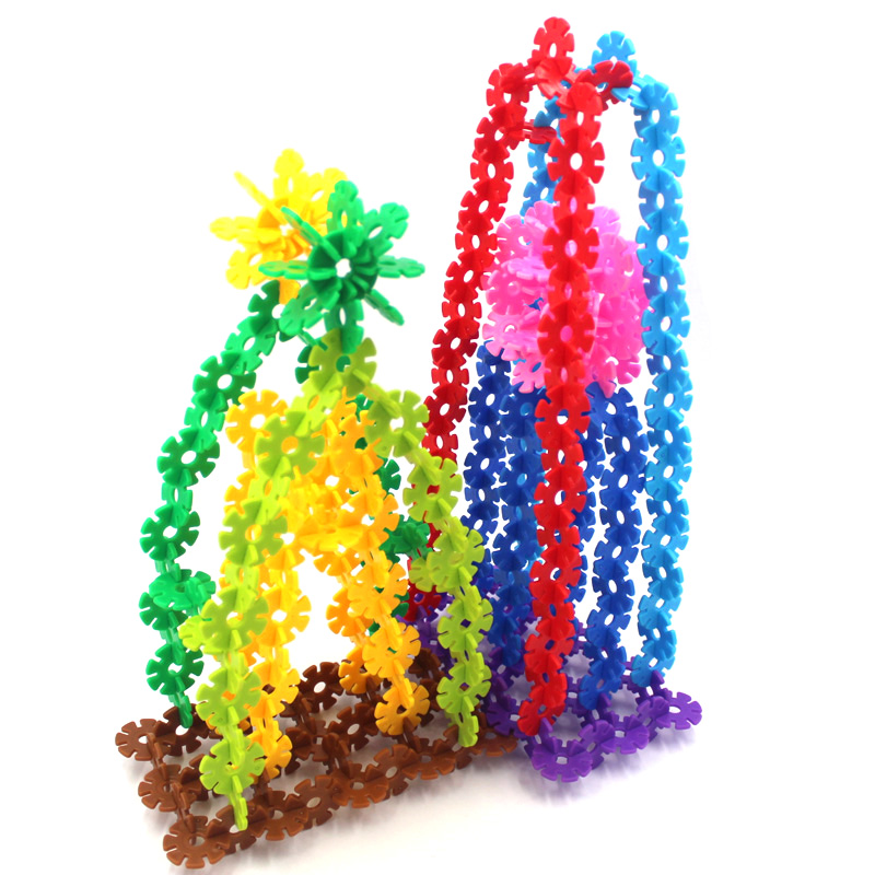 大号1000片雪花片儿童益智拼插拼装安全无毒塑料积木玩具生日礼物