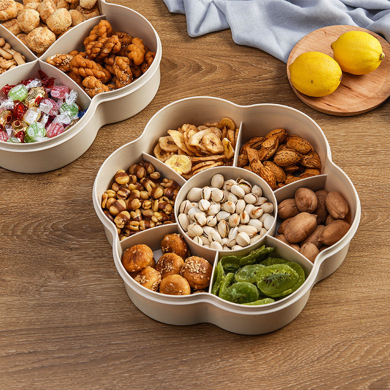 果盘干果欧式格带糖果盒水果坚果塑料瓜子创意果盆