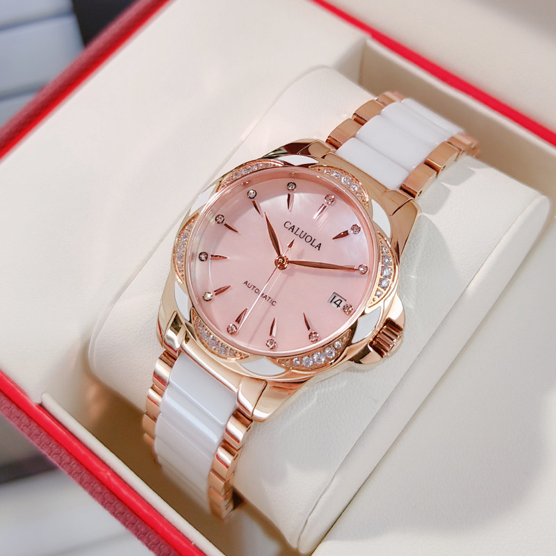 手表卡罗莱女士简约气质机械表时尚防水品牌女表国产腕表
