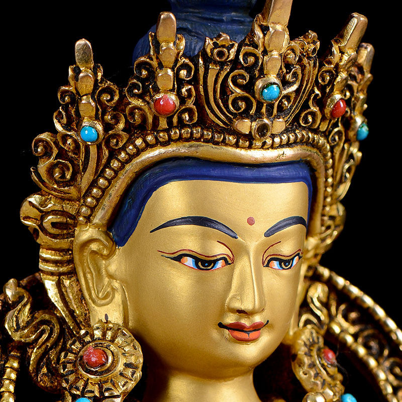 佛堂欧斯特金刚萨埵佛像摆件佛具家居供奉尼泊尔摆件