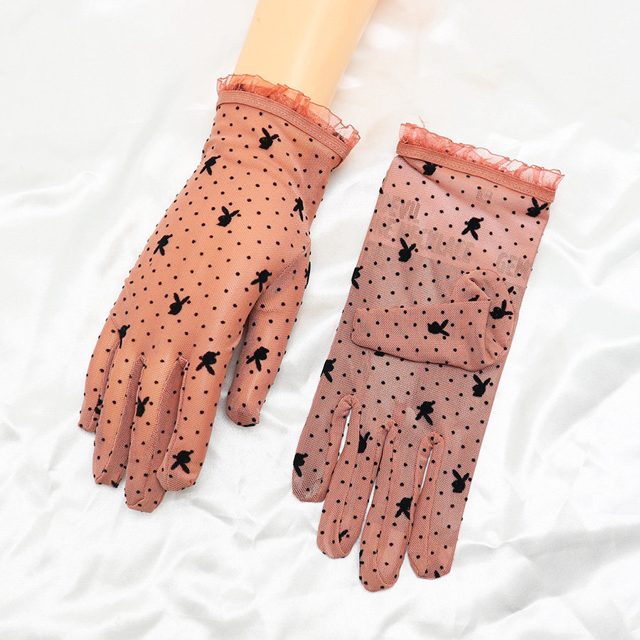 新款夏天时尚蕾丝女士手套防晒遮阳韩版防滑手套