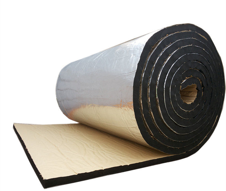 铝箔自粘橡塑板背胶防火隔音棉保温隔热棉房屋顶隔热防晒反光防水