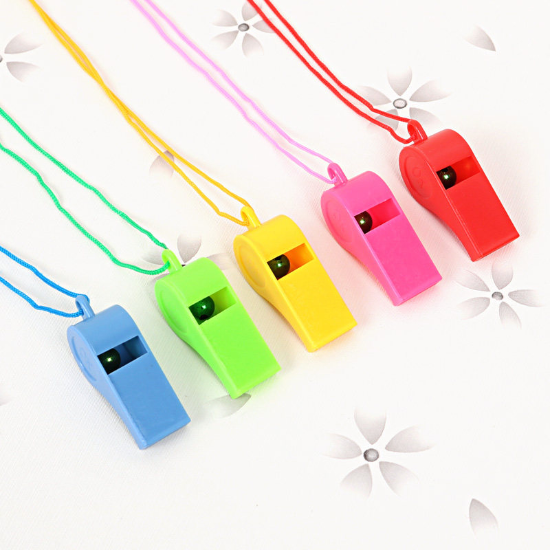 口哨彩色色带教练裁判专用球迷哨子吹口哨bb哨子