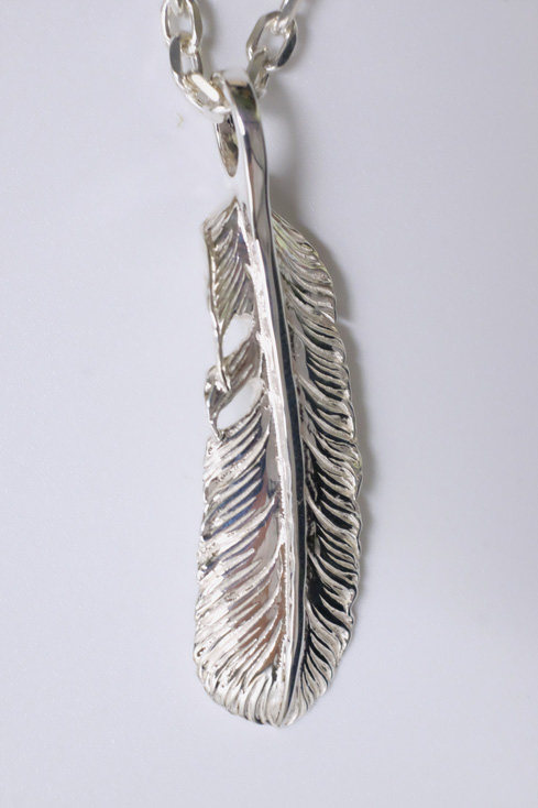 日本正品arizonafreedom手工银饰点金4mm羽毛套装项坠