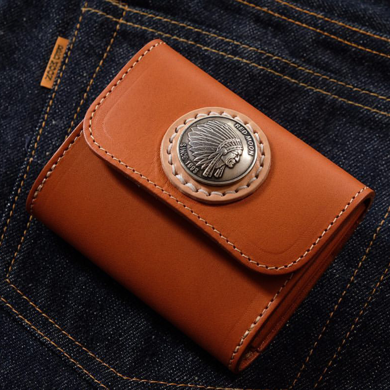 日本正品redmoon红月thw03手工真皮牛皮男女短款钱包