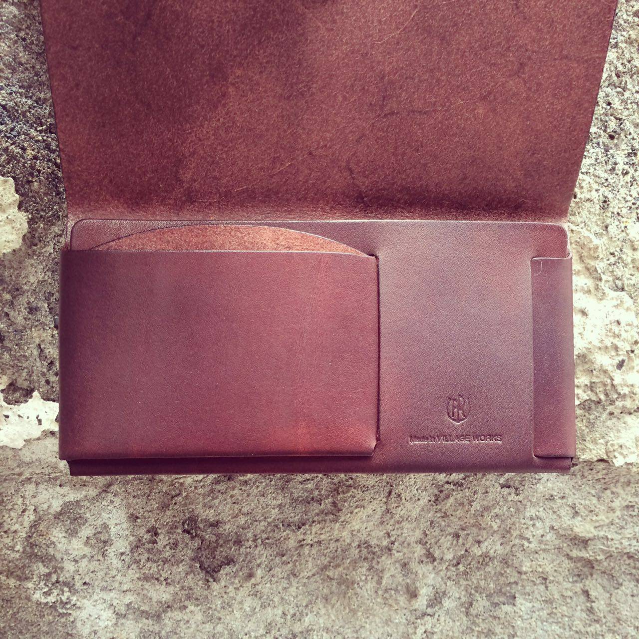 日本直邮redmoon红月ghost-02lc牛皮超薄长款钱包男女无零钱袋款