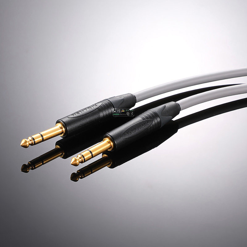 neutrik木电吉他连接线635m贝斯音箱降噪声卡canare连接线
