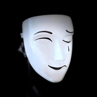 新款天官赐福漫画白无相面具悲喜面cos道具白衣祸世君吾哭笑面罩