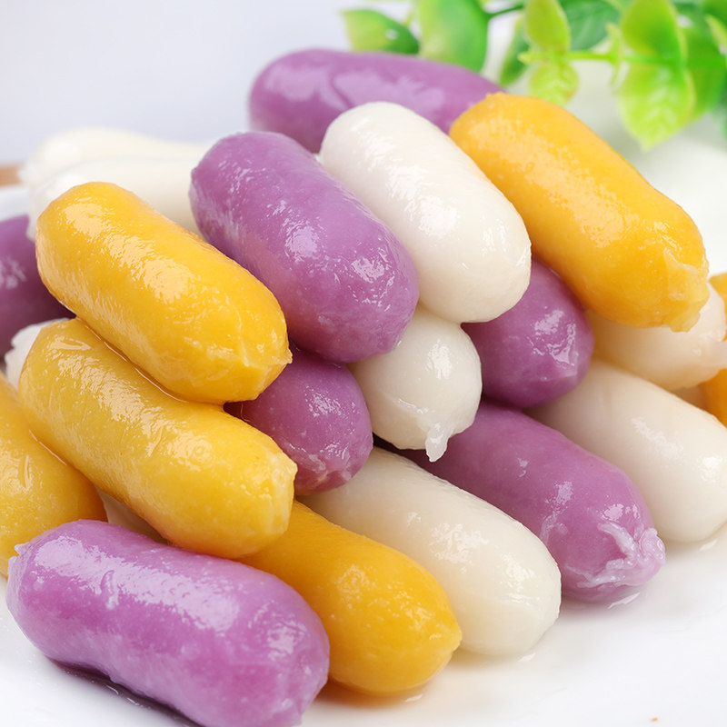 年糕安井芝士夹心三色韩式500g原味南瓜紫薯年糕