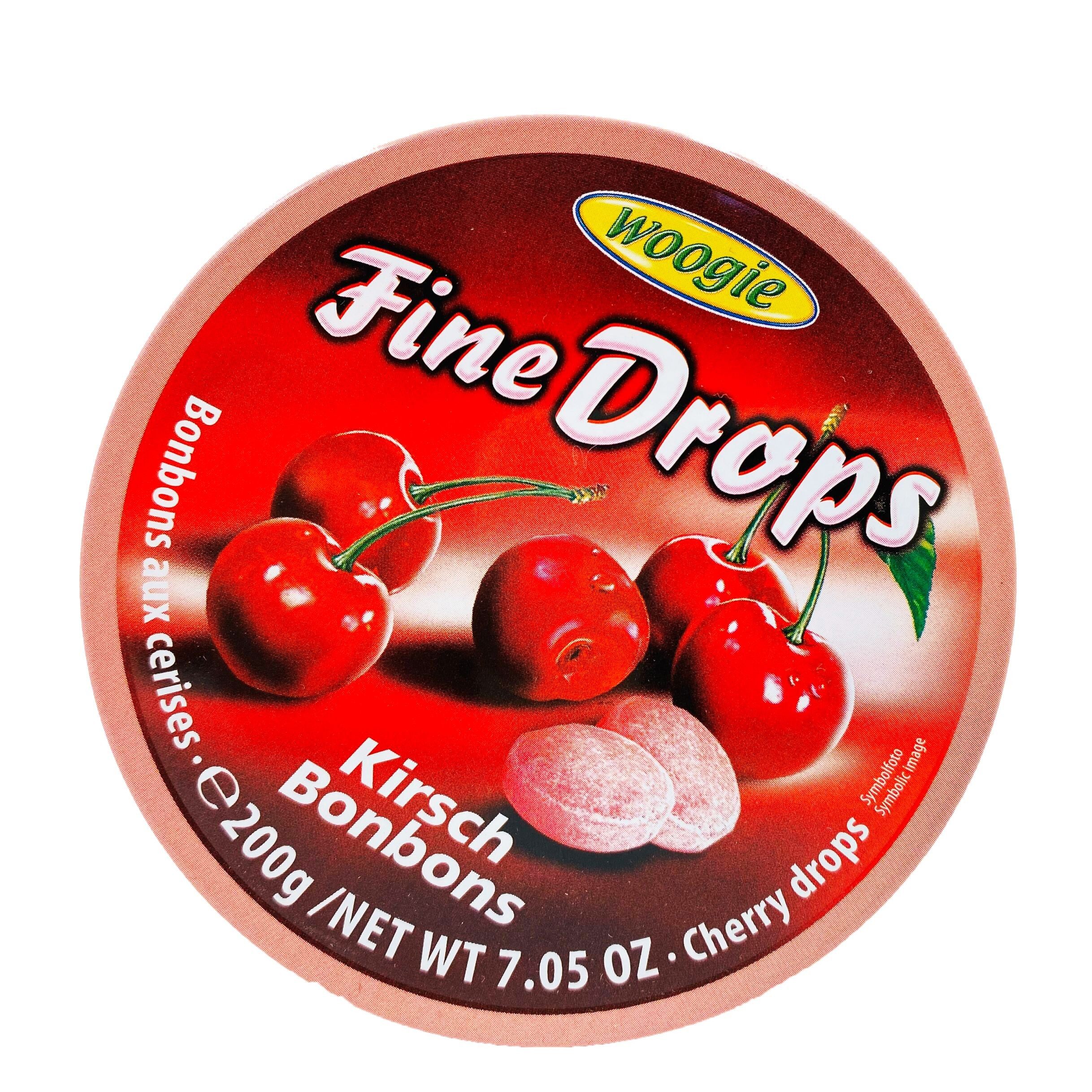 德国进口糖果woogie牌柠檬橘子樱桃薄荷味综合水果糖200g罐硬糖