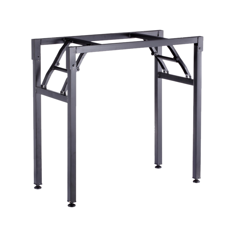 双层折叠桌腿支架 铁桌脚架子 调节桌架 长方折叠桌脚 餐桌脚架