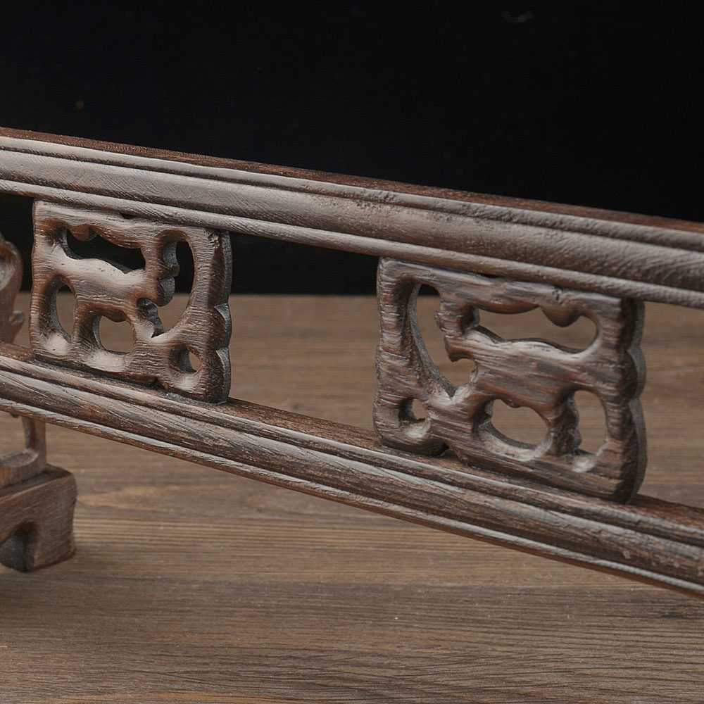 鸡翅木毛笔挂龙头红木笔架 手工木雕笔搁 12挂笔架实木挂毛笔笔架