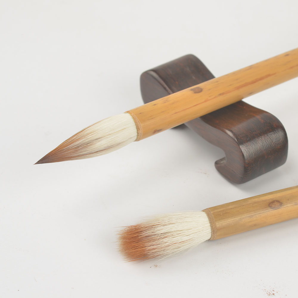 善琏湖笔纯狼毫羊毫兼毫大中小楷书毛笔欧体楷书用笔九狼一羊