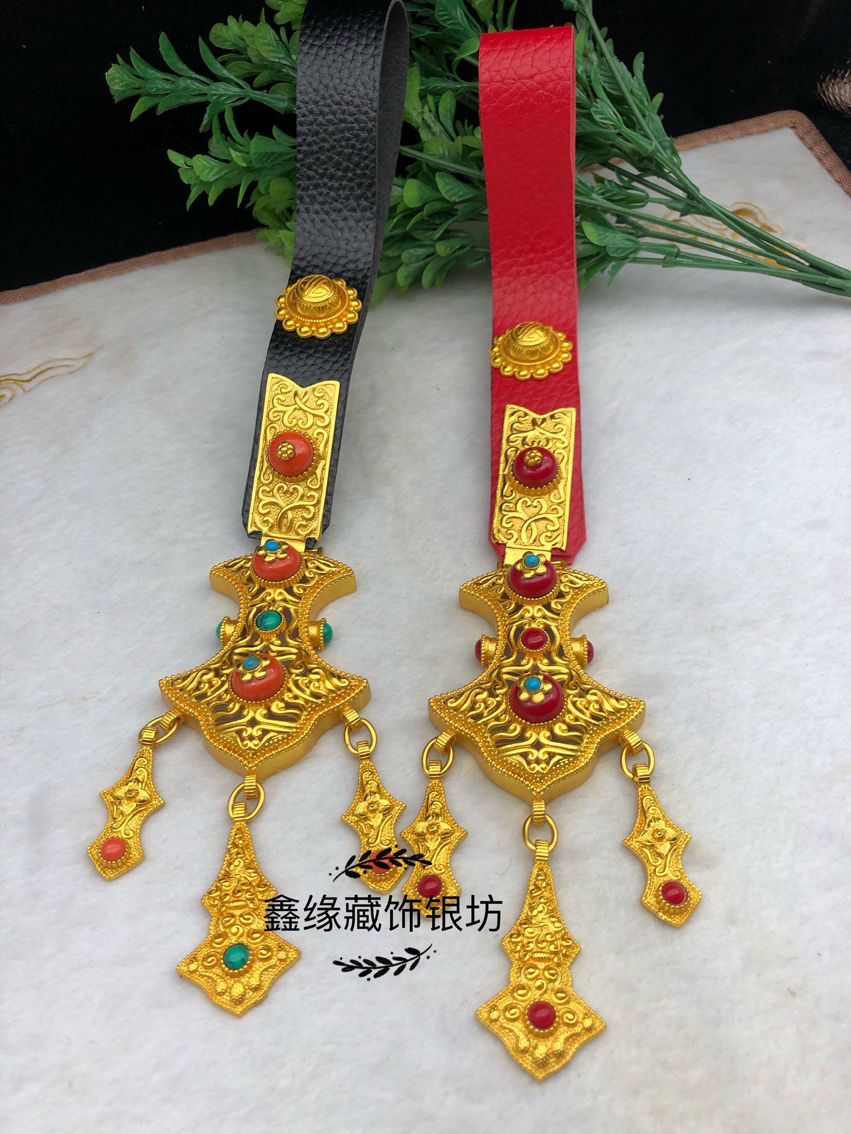 手工尼泊尔正品新款镀金藏族藏式腰间配饰不掉其他diy饰品配件